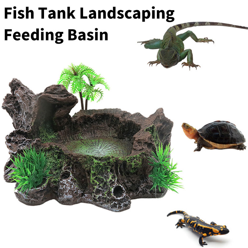 Aquarium Fish Artificial - 溶岩石水族館の装飾人工水槽の装飾樹脂築山風景穴隠れ洞窟水生装飾品大