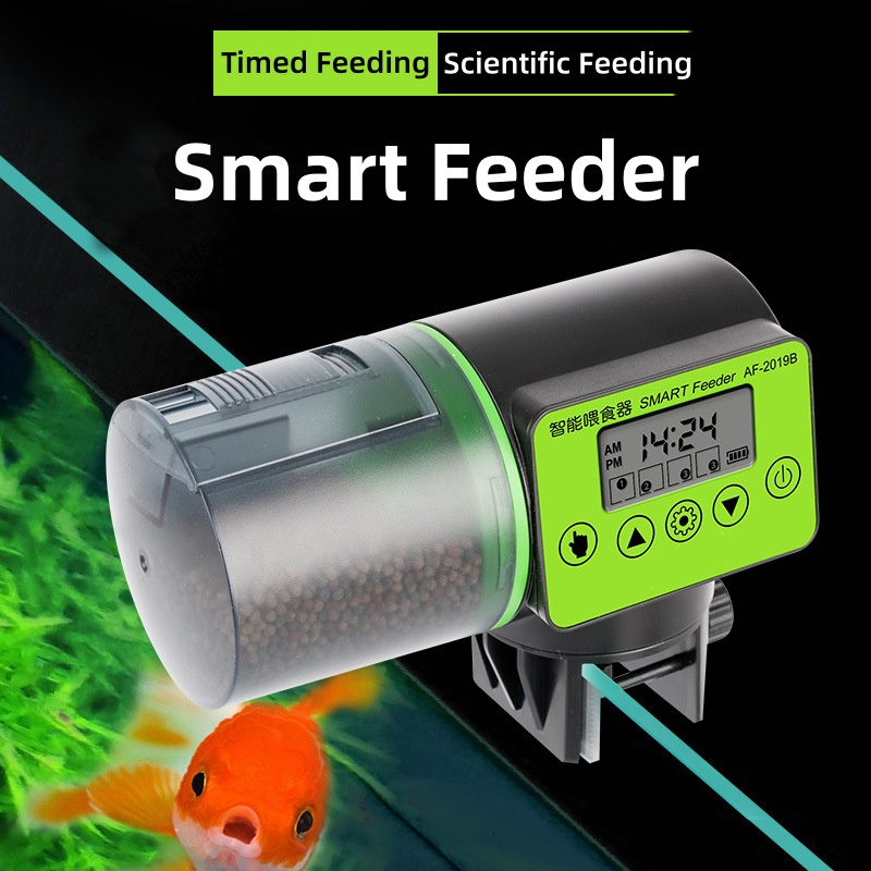 Aquarium Fish Feeder Automatic - 水槽自動給餌器タイマー自動給餌器水族館200ml大容量魚給餌器電池式