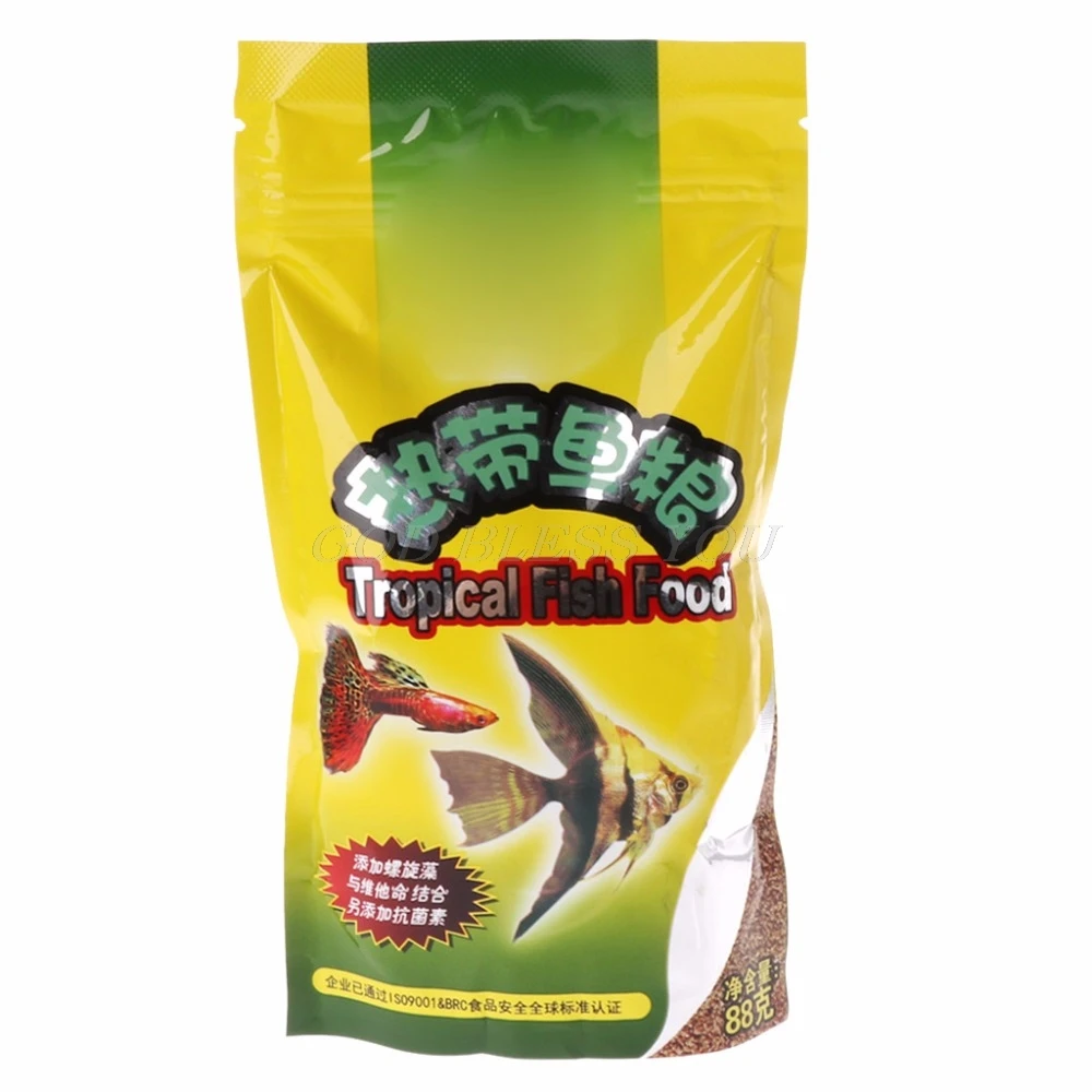 Aquarium Fish Food - 水族館タンク 熱帯魚の餌 小魚の餌 穀物 88g おいしい餌