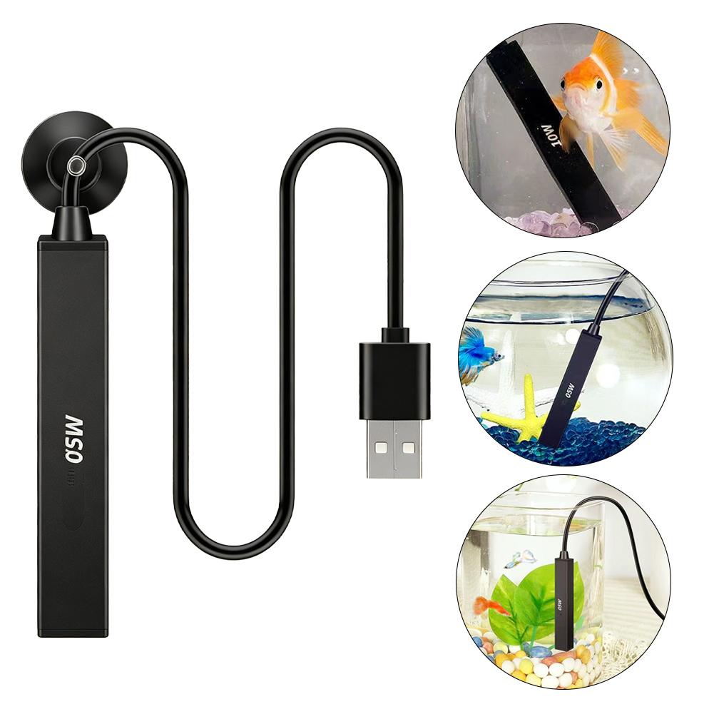 Aquarium Fish House - ミニ USB 水族館ヒーター 5V 自動定温加熱ロッド小型水槽ベタボウルナノ水槽用安全