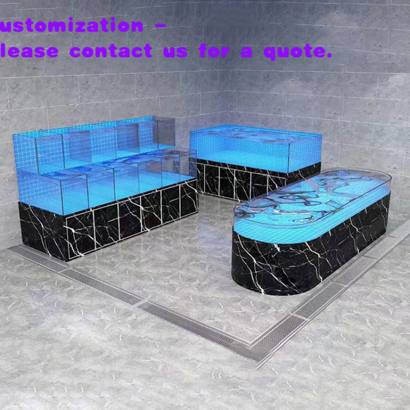 Aquarium Fish Restaurant - 中国工場製業務用ガラス水槽生鮮魚介類陳列用ブルークラブキングクラブ魚レストランスーパーマーケット向け