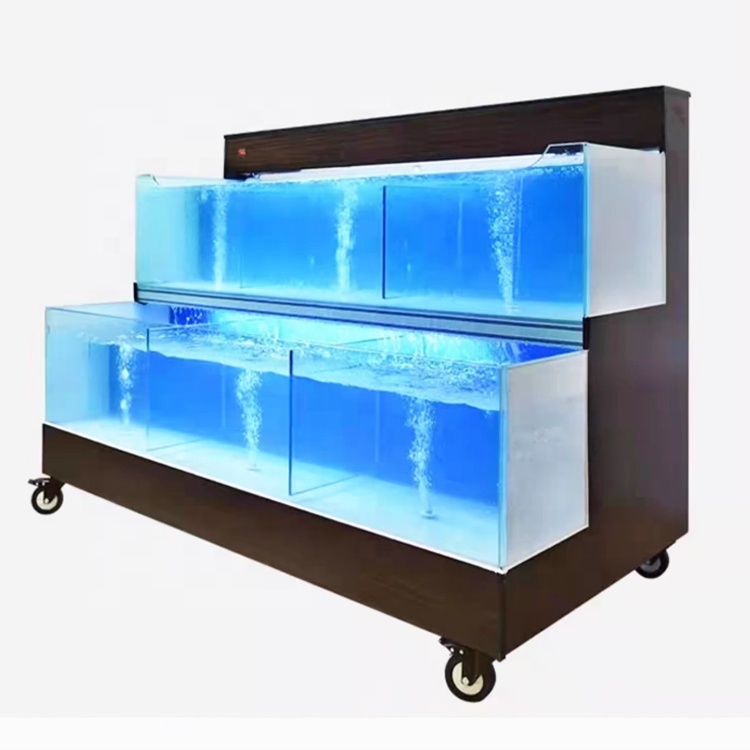 Aquarium Fish Restaurant - カスタマイズ可能なスーパーマーケットレストラン向けスマート運営システム、ガラス製魚/ロブスター/エビ水槽、活魚水槽