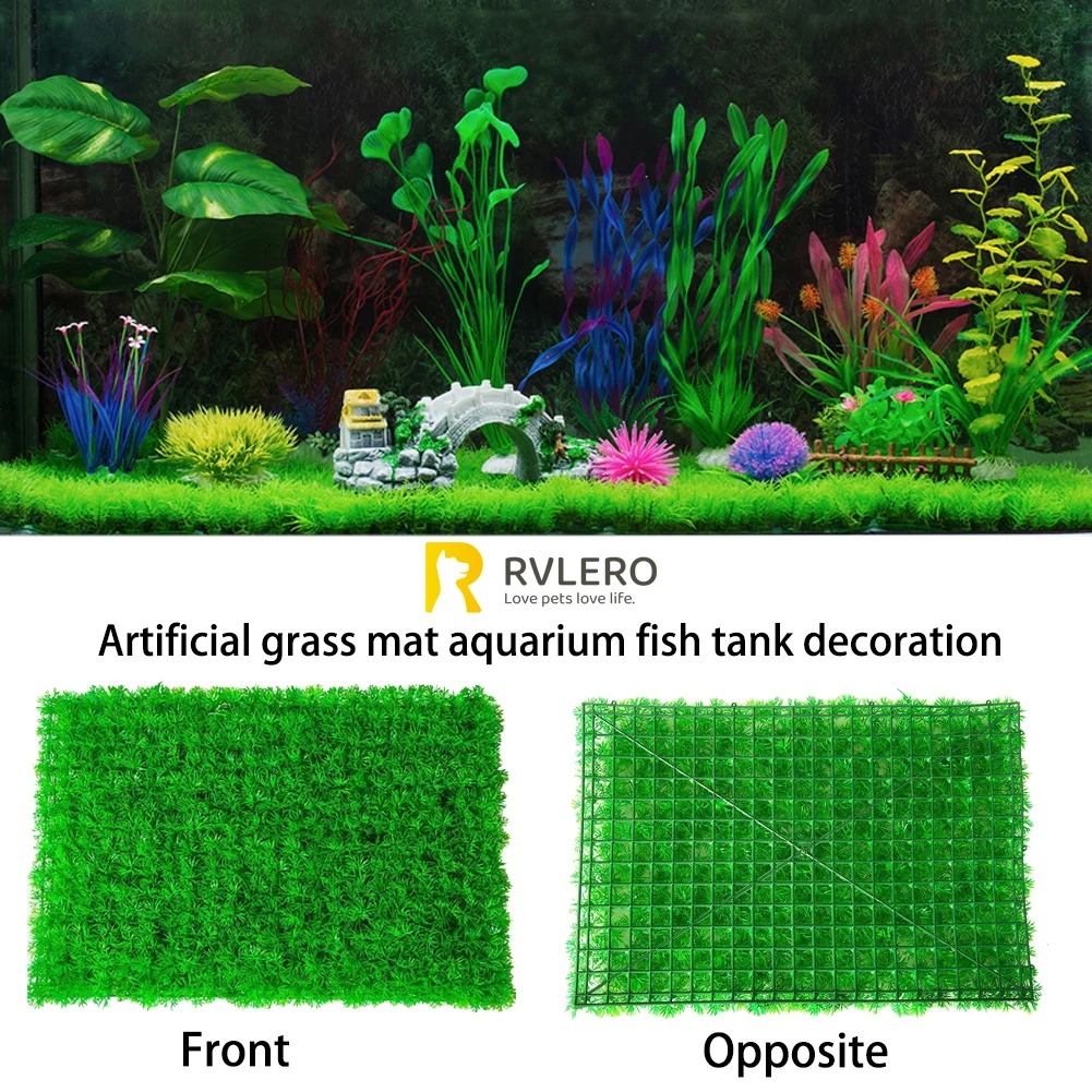 Aquarium Fish Artificial - 水族館の水槽の装飾のための人工草、柔らかい高密度、分割可能な植物、環境保護の装飾