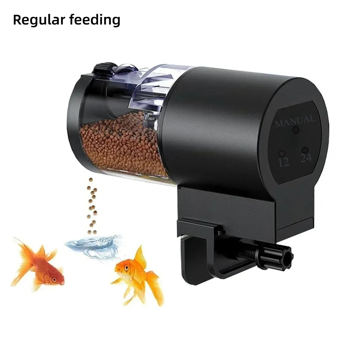 自動魚フィーダー 100ML容量 電池式 プログラム可能なタ - Aquarium Fish Feeder Automatic のレビューと価格