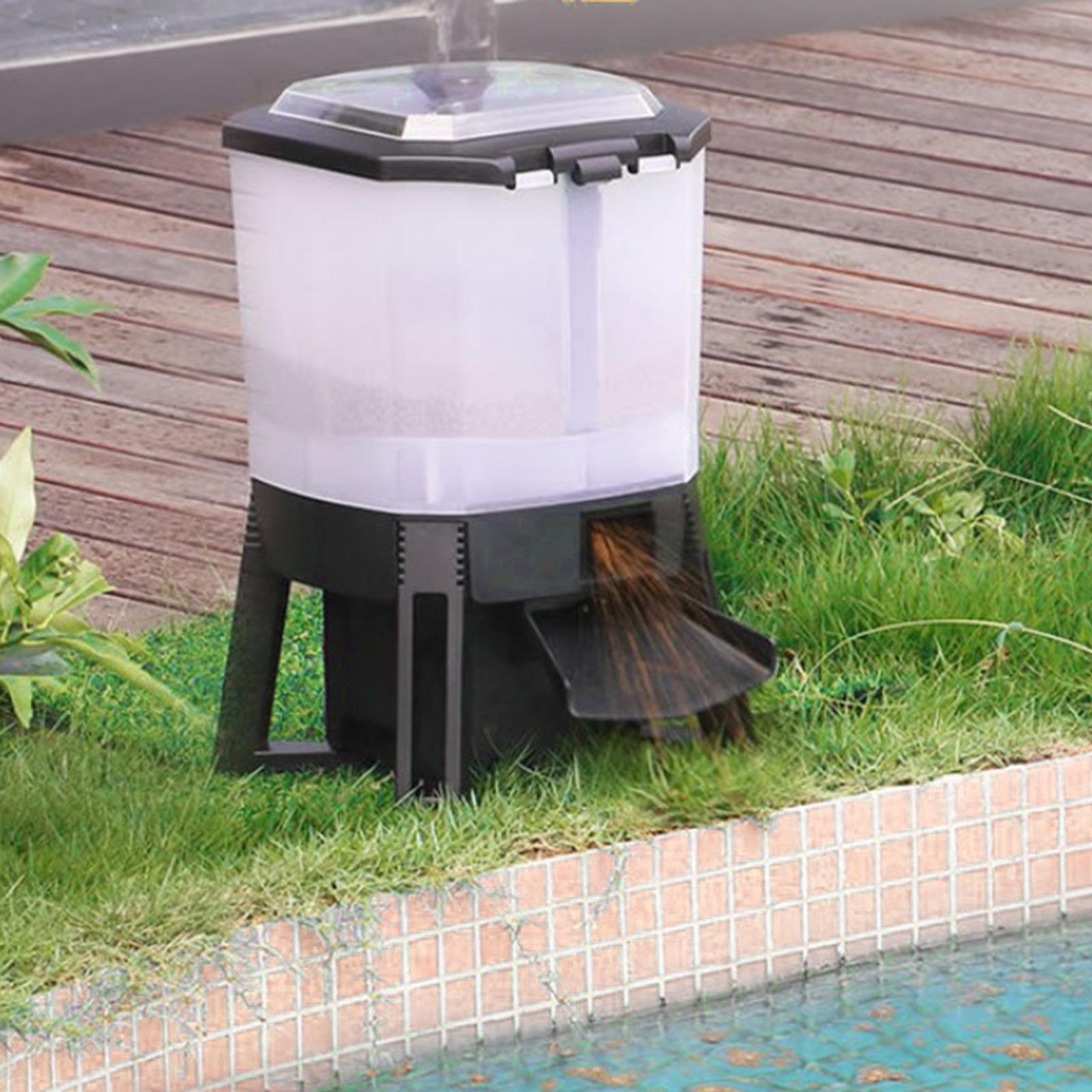 6L調整可能なソーラー自動給餌タイマー、魚池用デジタルフード - Aquarium Fish Feeder Automatic のレビューと価格