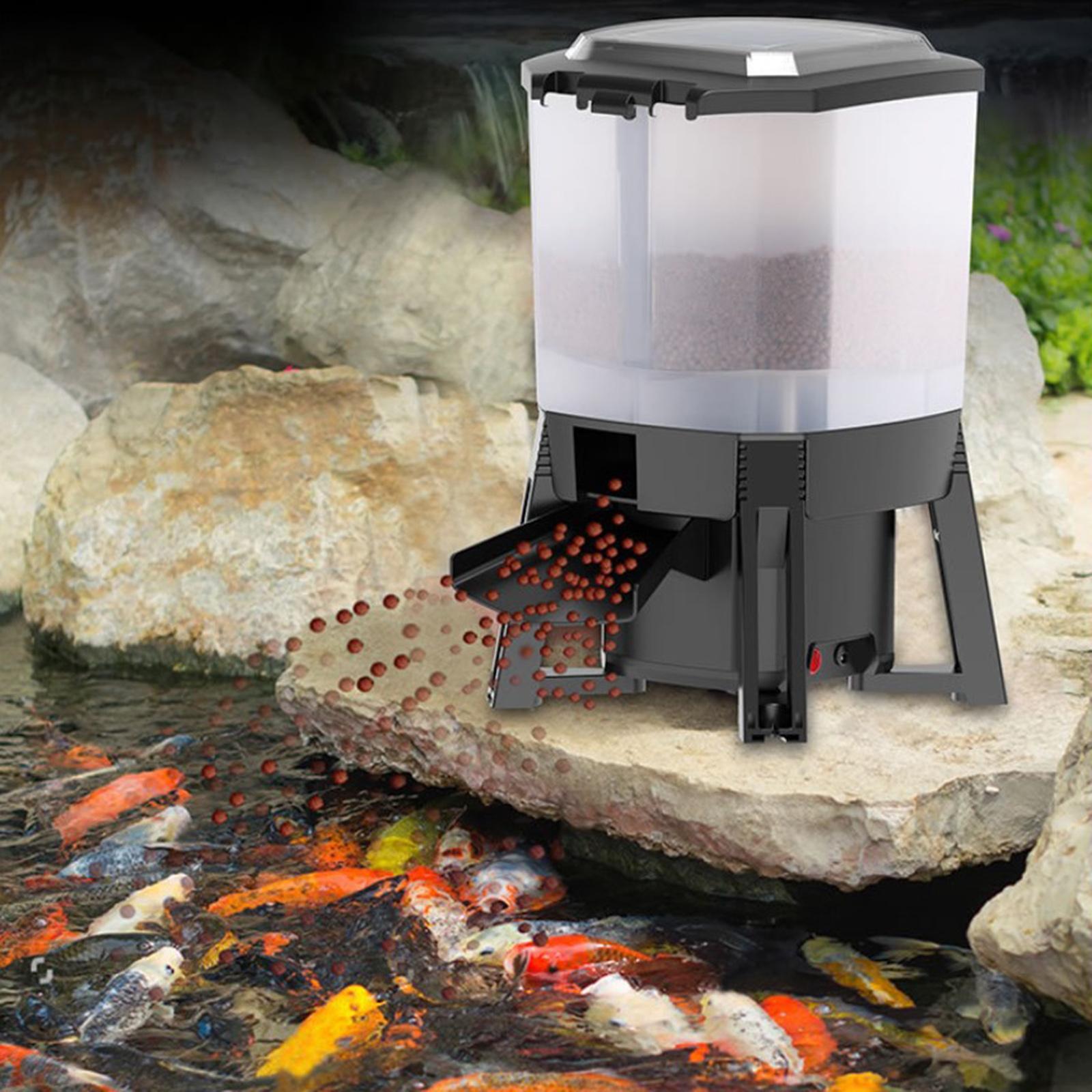6L調整可能なソーラー自動給餌タイマー、魚池用デジタルフード - Aquarium Fish Feeder Automatic のレビューと価格