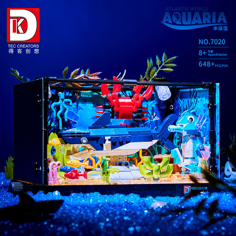 648ピース サメ生態系タンク 組み立てブロック 海洋水族館 - Aquarium Fish Lego のレビューと価格