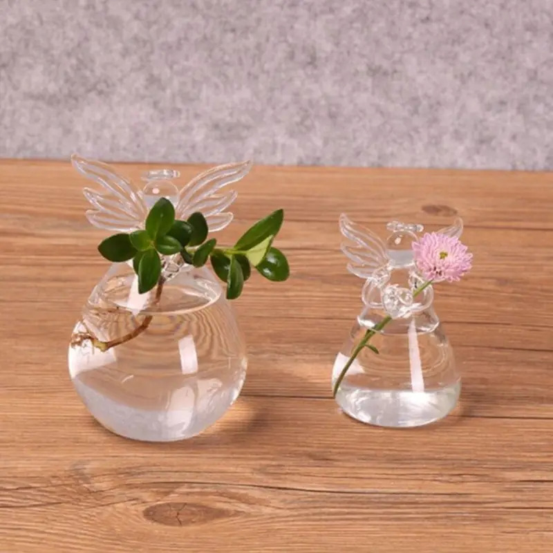激安セール 天使型クリアガラスミニ水槽 - ベタ、グッピー用 - Aquarium Fish Angel のレビューと価格