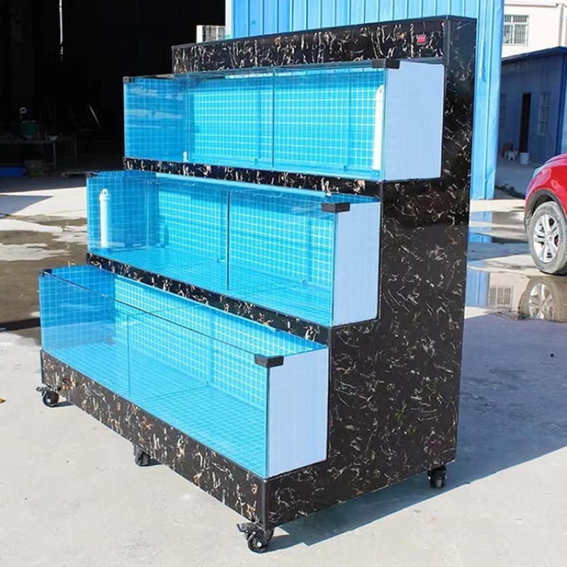 カスタムブラック長方形魚ロブスターライブシーフード水槽レスト - Aquarium Fish Restaurant のレビューと価格