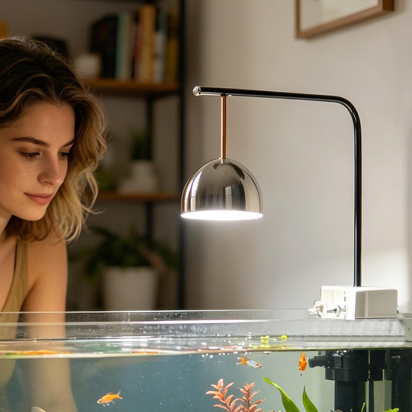 水族館クリップライト防水調整可能な 3 色モード水槽 LED - Aquarium Fish Restaurant のレビューと価格