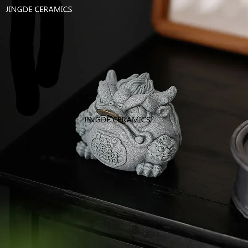 Fengshui-創造的な砂岩のティーペットの装飾,ゴールド - Aquarium Fish House のレビューと価格