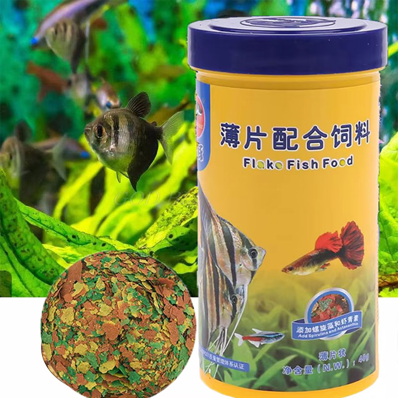 新しい健康魚用フードフレーク 魚用色素と輝きを与える飼料 高 - Fish Food Flake のレビューと価格