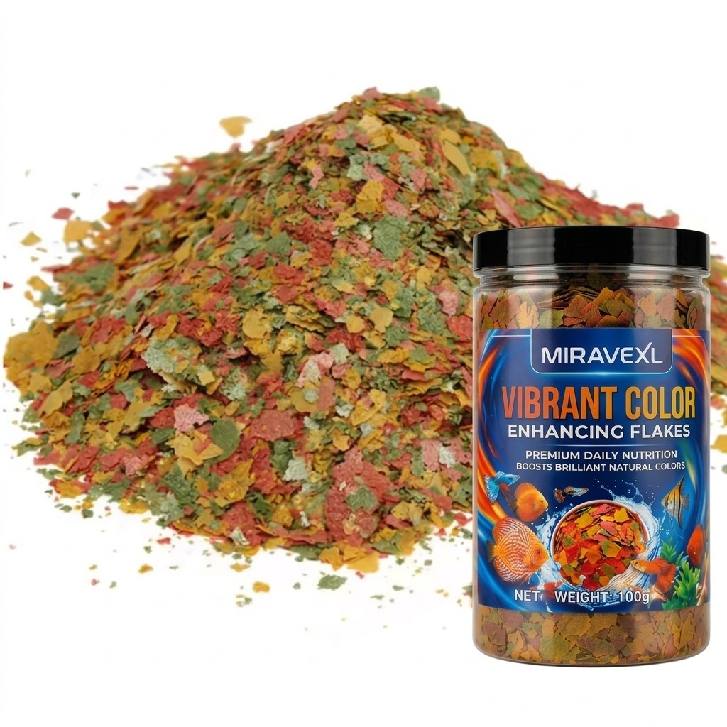 MIRAVEXL バイブラントカラーエンハンシングフレーク、 - Fish Food Flake のレビューと価格