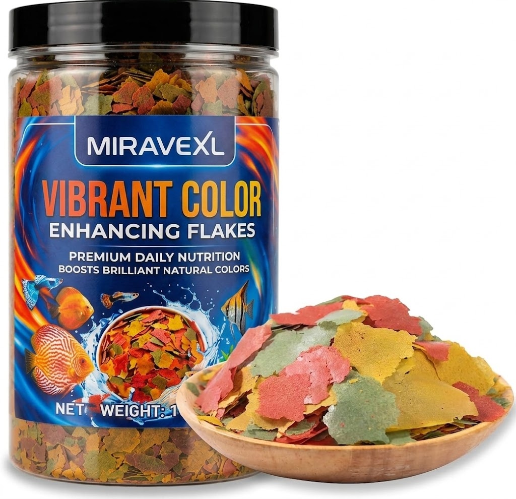 MIRAVEXL バイブラントカラーエンハンシングフレーク、 - Fish Food Flake のレビューと価格