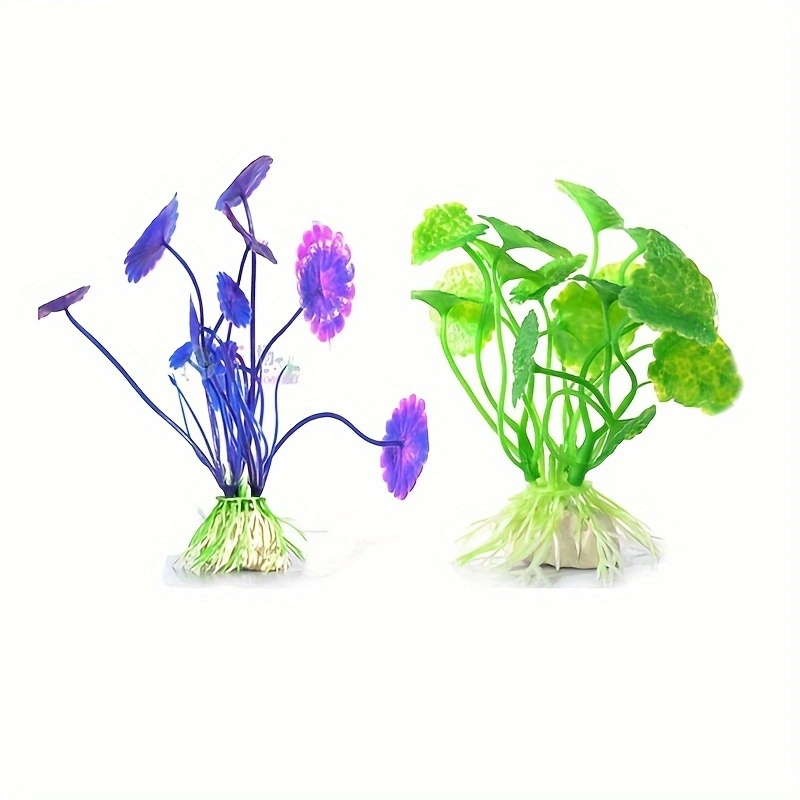 人工水中プラスチック植物水族館の水槽水生偽低木緑水草表示シミ - Aquarium Fish Artificial のレビューと価格