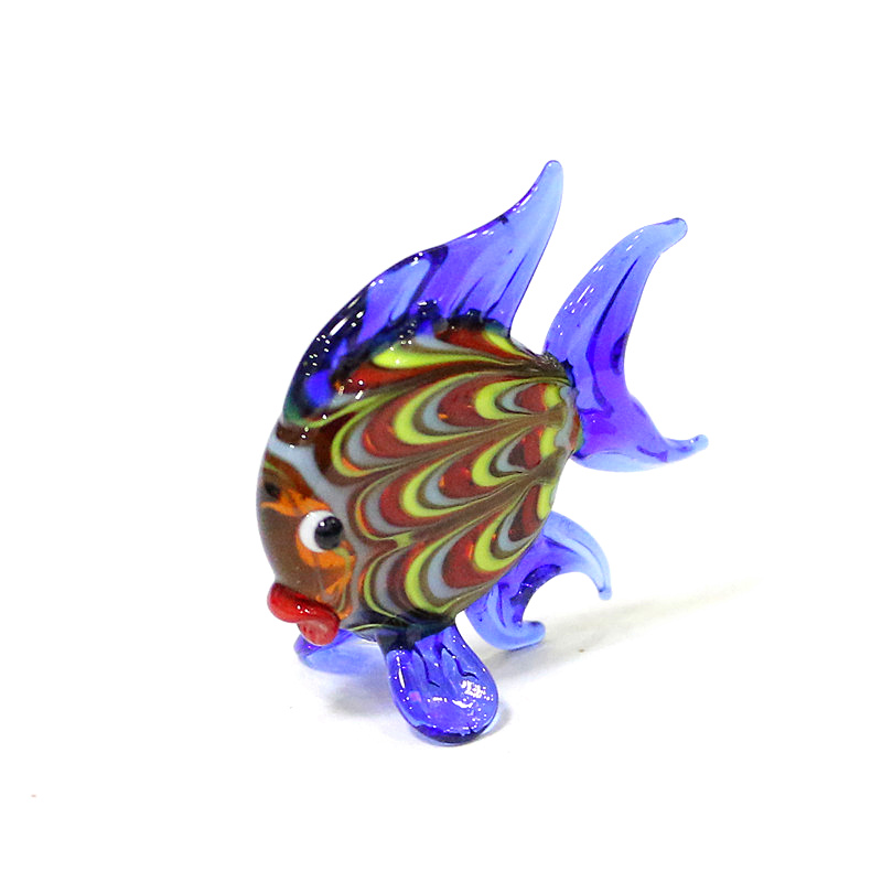 カラフルな熱帯魚ミニ置物かわいい小さな海の動物ガラスクラフト - Aquarium Fish Artificial のレビューと価格