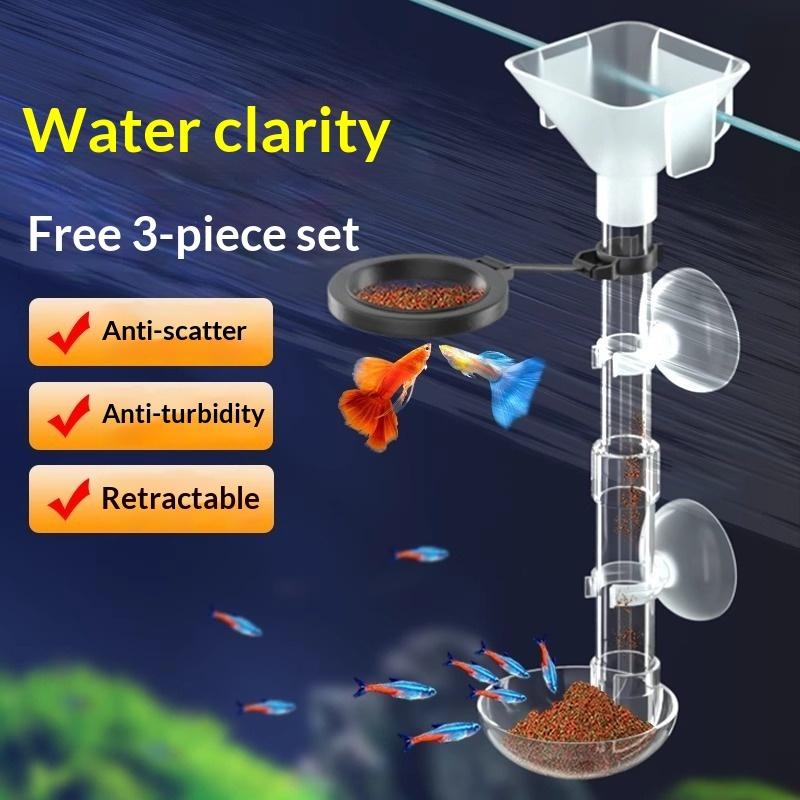 吸盤付きで水生植物の散乱を防ぎます伸縮式水槽給餌チューブ調整 - Aquarium Fish Food のレビューと価格