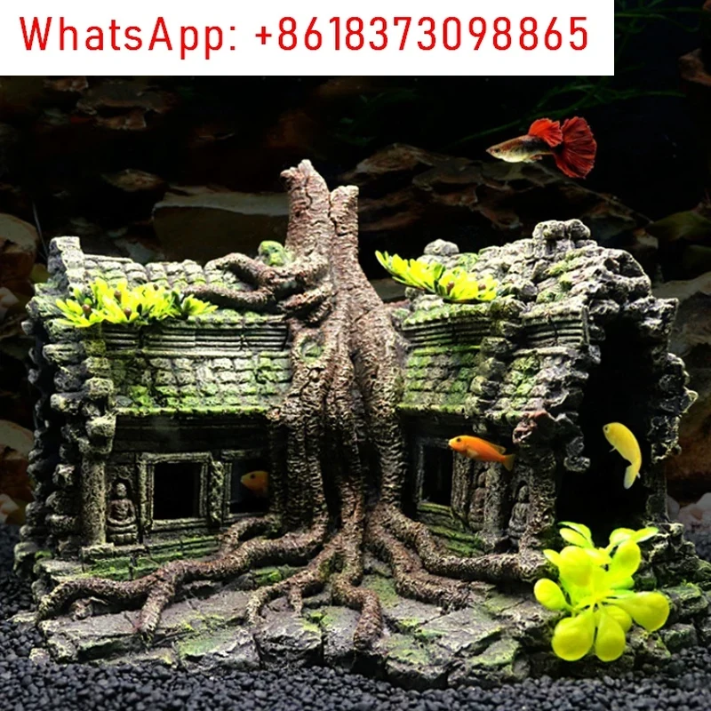 樹脂製ツリーハウス木製水槽美化魚タンク装飾クラフトペット用品 - Aquarium Fish House のレビューと価格