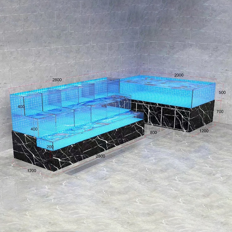 中国工場製業務用ガラス水槽生鮮魚介類陳列用ブルークラブキング - Aquarium Fish Restaurant のレビューと価格