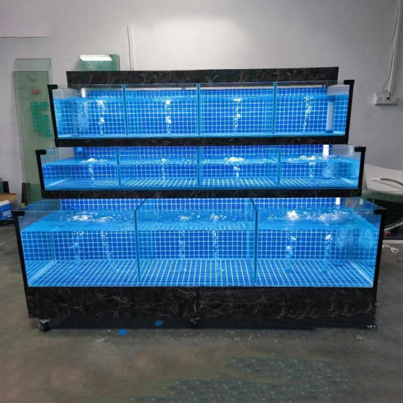 中国工場製業務用ガラス水槽生鮮魚介類陳列用ブルークラブキング - Aquarium Fish Restaurant のレビューと価格