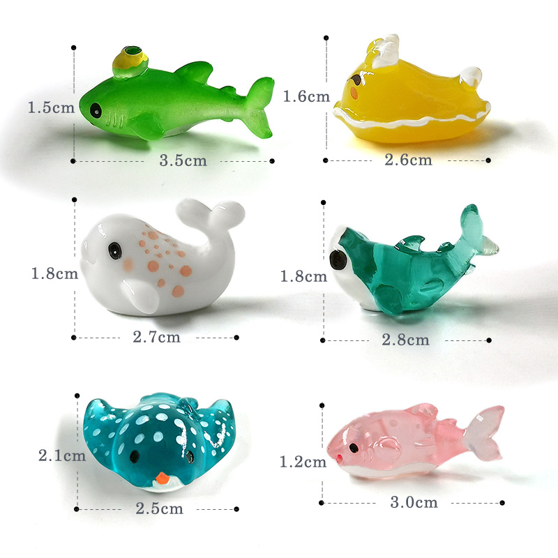 家の装飾のためのモダンなミニチュア漫画の置物,サメ,クジラ, - Aquarium Fish Artificial のレビューと価格