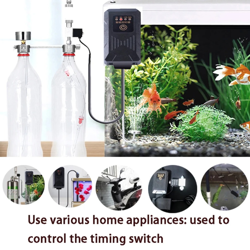 4 スピードサイクル水族館タイマー安定した黒 LED 調光コ - Aquarium Fish Real のレビューと価格
