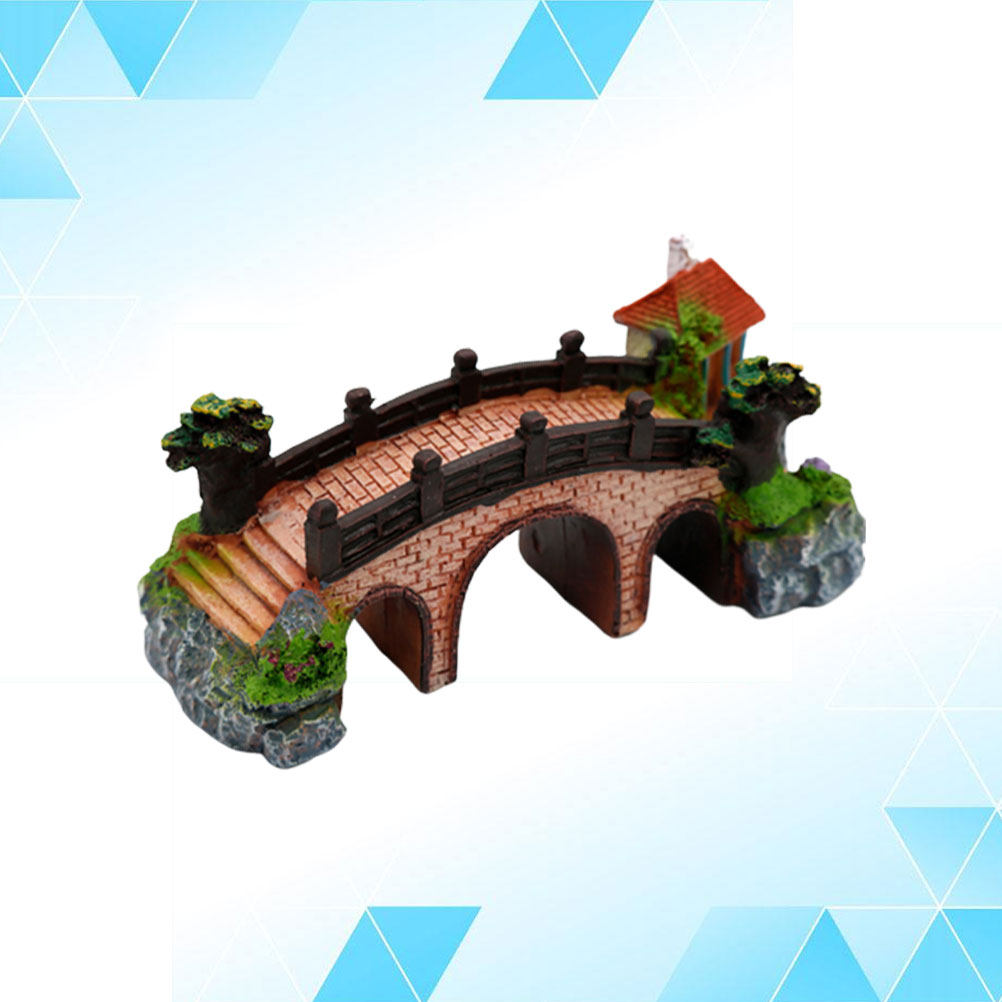 3穴付き水槽用ブリッジパビリオン装飾品、淡水・海水両用、安全 - Aquarium Fish Bridge のレビューと価格